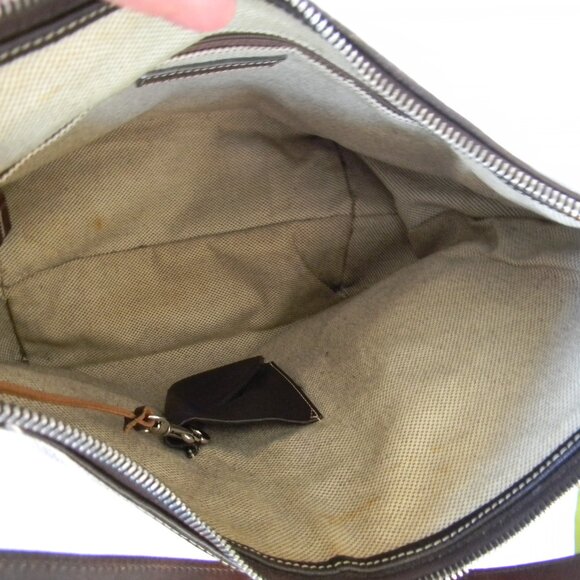 VINTAGE DOONEY & BOURKE BROWN PEBBLE LEATHER LARGE HOBO SHOULDER BAG - Picture 11 of 12